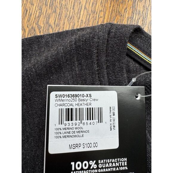 Smartwool Women’s Merino 250 Baselayer Top Charcoal Heather XS NWT - Picture 4 of 7